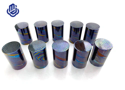 Barre ronde en titane Damascus Timascus